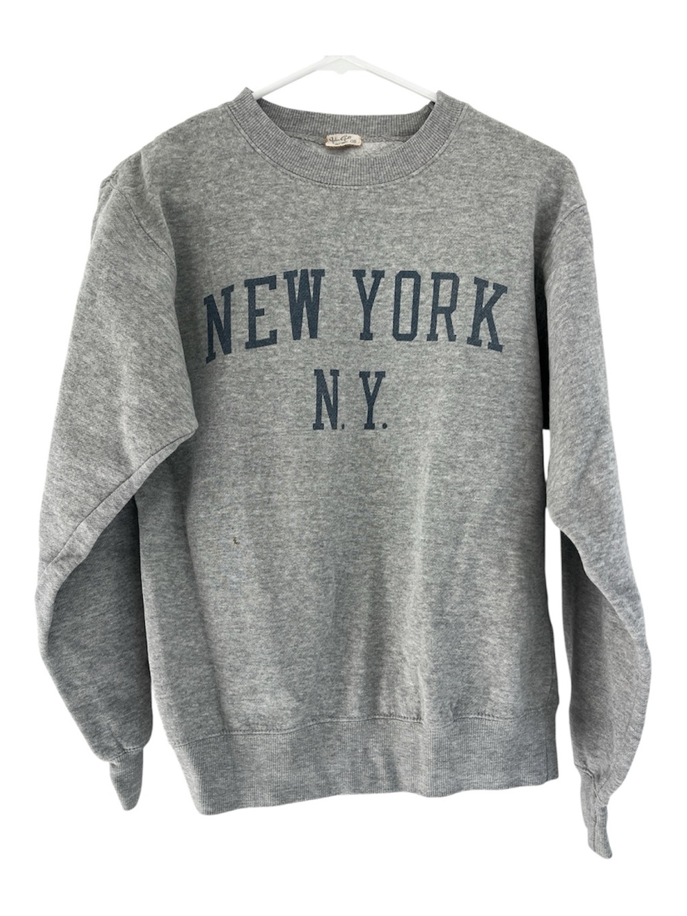 JOHN GALT Brandy Melville Gray Navy New York NY Crewneck Sweatshirt Size OS
